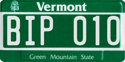 VT license plate BIP010