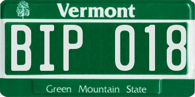 VT license plate BIP018