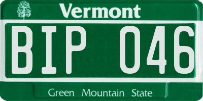 VT license plate BIP046