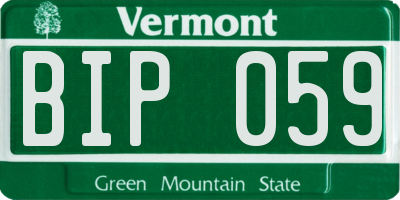 VT license plate BIP059