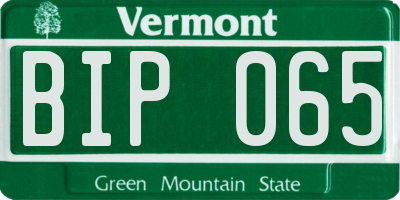VT license plate BIP065