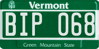 VT license plate BIP068