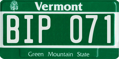 VT license plate BIP071