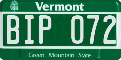 VT license plate BIP072