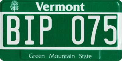 VT license plate BIP075