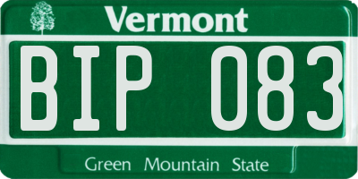 VT license plate BIP083
