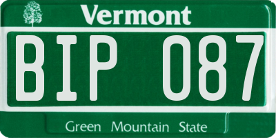 VT license plate BIP087