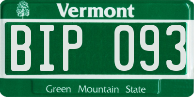VT license plate BIP093