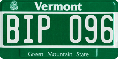 VT license plate BIP096