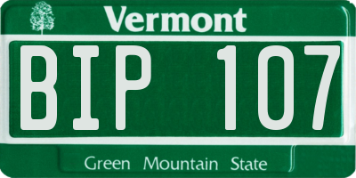 VT license plate BIP107