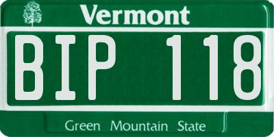 VT license plate BIP118