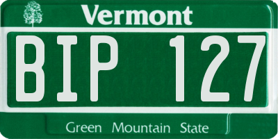 VT license plate BIP127