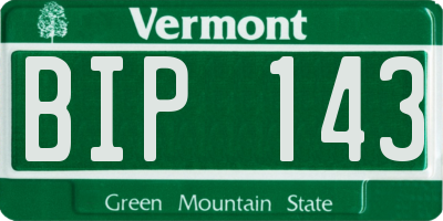 VT license plate BIP143