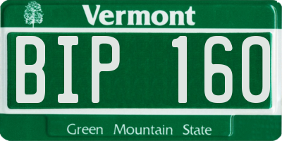 VT license plate BIP160