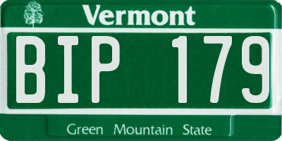 VT license plate BIP179