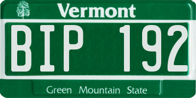 VT license plate BIP192