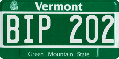 VT license plate BIP202