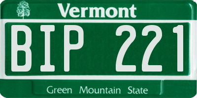 VT license plate BIP221