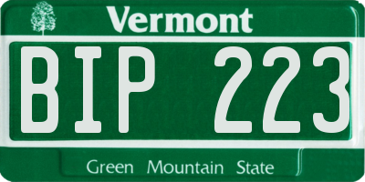 VT license plate BIP223