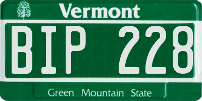 VT license plate BIP228