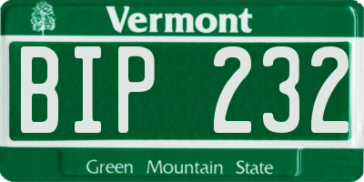 VT license plate BIP232