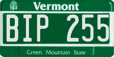 VT license plate BIP255