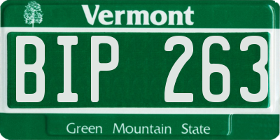 VT license plate BIP263