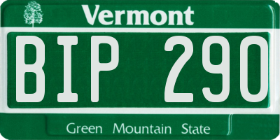 VT license plate BIP290