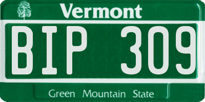 VT license plate BIP309