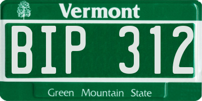 VT license plate BIP312