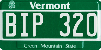 VT license plate BIP320