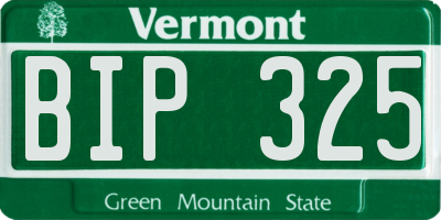 VT license plate BIP325