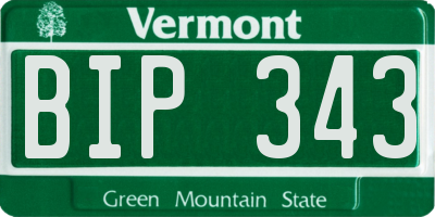 VT license plate BIP343