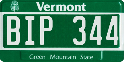 VT license plate BIP344