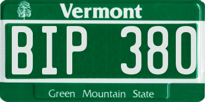 VT license plate BIP380