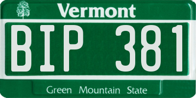 VT license plate BIP381