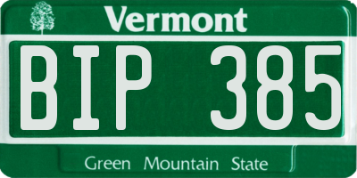 VT license plate BIP385