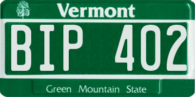 VT license plate BIP402
