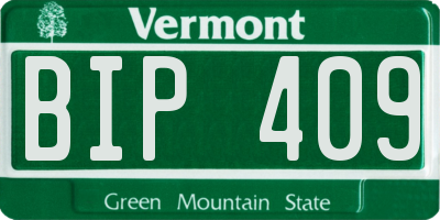 VT license plate BIP409