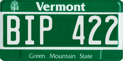 VT license plate BIP422