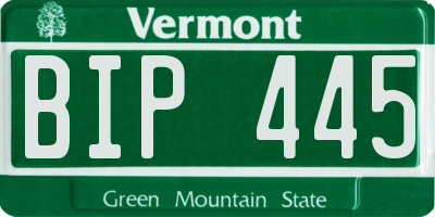 VT license plate BIP445