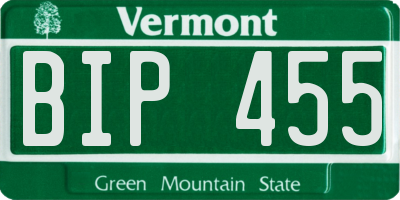 VT license plate BIP455