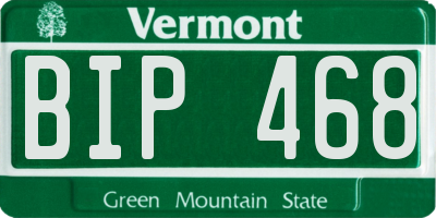 VT license plate BIP468