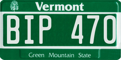 VT license plate BIP470