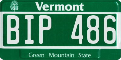 VT license plate BIP486