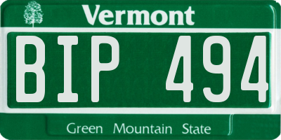 VT license plate BIP494