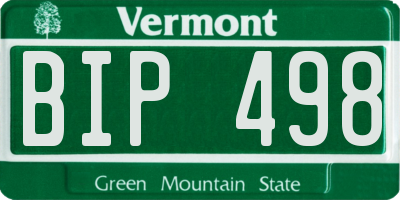 VT license plate BIP498