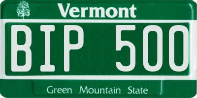 VT license plate BIP500