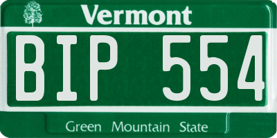 VT license plate BIP554