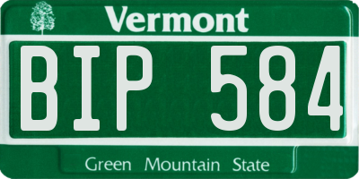 VT license plate BIP584